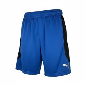 Puma Men's Blue and Black Athletic Shorts